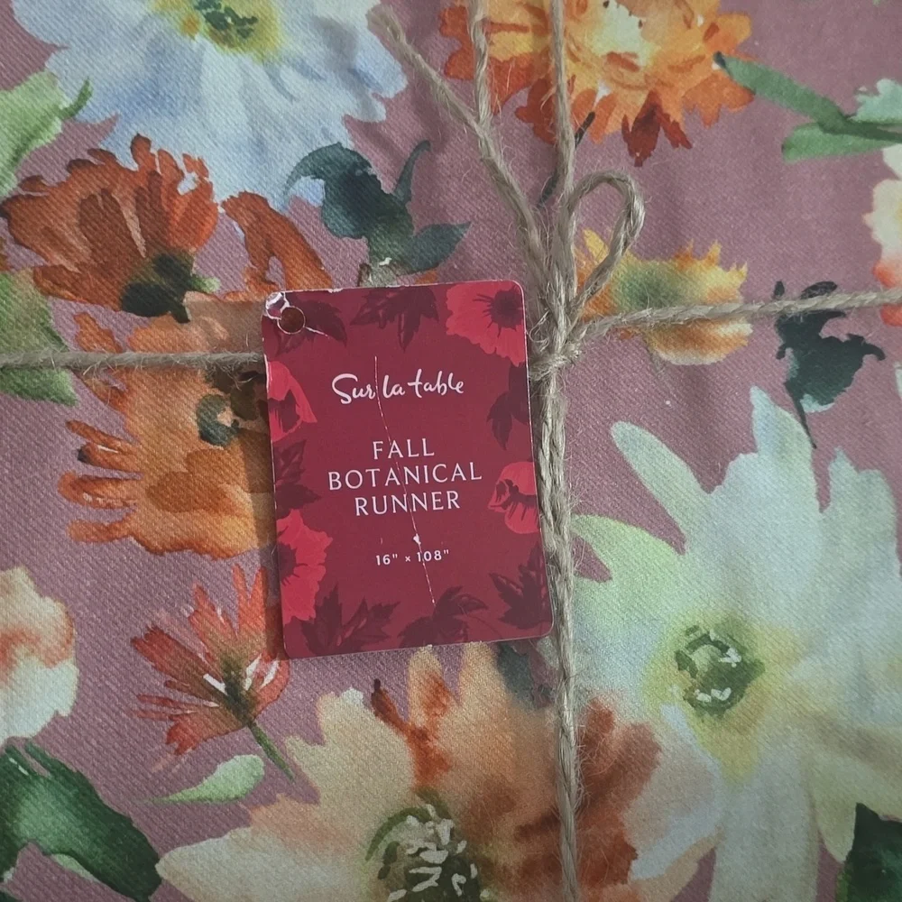 Sur La Table Fall Botanical Runner, Size 108